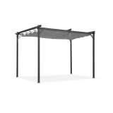Garten Pergola Pavillon Terrassendach mit einstellbarem Stoffdach - Irda I 2,9x2,9m GRINDI IN THE GARDEN - 2