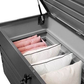 Metall-Gartenbox Kissenbox Auflagenbox 400l - 130x61x62 - Orto GRINDI IN THE GARDEN - 2
