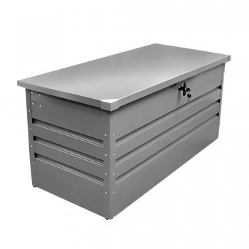 Metall-Gartenbox Kissenbox Auflagenbox Grau 400l - 130x61x62 - Orto GRINDI IN THE GARDEN - 1