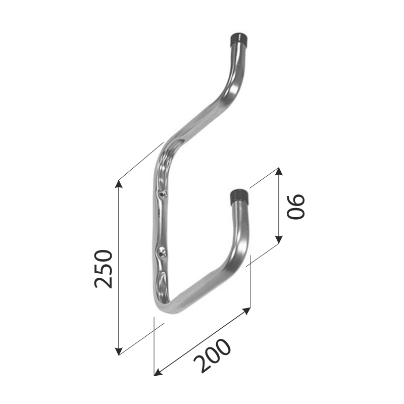 Wandhaken, Gerätehaken, Wandhalter, Garagen haken - W2P 200x250 Velano - 3