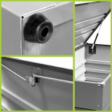 Metall-Gartenbox Kissenbox Auflagenbox Grau 400l - 130x61x62 - Orto GRINDI IN THE GARDEN - 6