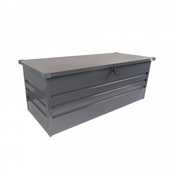 Metall-Gartenbox Kissenbox Auflagenbox 600l grau - 165x70x62 - Orto II GRINDI IN THE GARDEN - 1