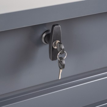 Metall-Gartenbox Kissenbox Auflagenbox 600l grau - 165x70x62 - Orto II GRINDI IN THE GARDEN - 8