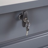 Metall-Gartenbox Kissenbox Auflagenbox 600l grau - 165x70x62 - Orto II GRINDI IN THE GARDEN - 8