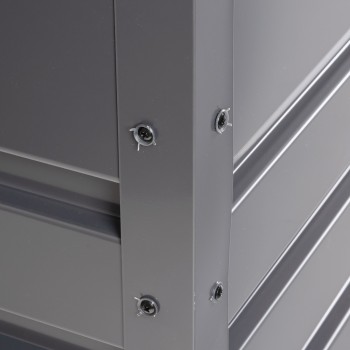 Metall-Gartenbox Kissenbox Auflagenbox 600l grau - 165x70x62 - Orto II GRINDI IN THE GARDEN - 10