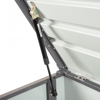 Metall-Gartenbox Kissenbox Auflagenbox 600l grau - 165x70x62 - Orto II GRINDI IN THE GARDEN - 11
