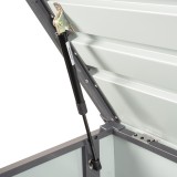 Metall-Gartenbox Kissenbox Auflagenbox 600l grau - 165x70x62 - Orto II GRINDI IN THE GARDEN - 11