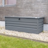 Metall-Gartenbox Kissenbox Auflagenbox 600l grau - 165x70x62 - Orto II GRINDI IN THE GARDEN - 5