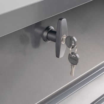 Metall-Gartenbox Kissenbox Auflagenbox 1000l grau - 185x82x75 - Orto III GRINDI IN THE GARDEN - 6