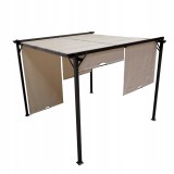 Garten Terrasse Pergola - Stahl - Delos I 2.9x2.9m Beige GRINDI IN THE GARDEN - 1