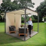 Garten Terrasse Pergola - Stahl - Delos I 2.9x2.9m Beige GRINDI IN THE GARDEN - 6
