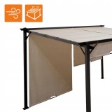 Garten Terrasse Pergola - Stahl - Delos I 2.9x2.9m Beige GRINDI IN THE GARDEN - 8