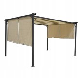 Garten Terrasse Pergola - Stahl - Delos II 2.9x3.9m beige GRINDI IN THE GARDEN - 1