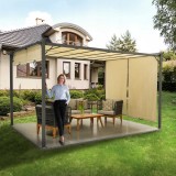 Garten Terrasse Pergola - Stahl - Delos II 2.9x3.9m beige GRINDI IN THE GARDEN - 5