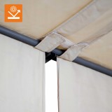 Garten Terrasse Pergola - Stahl - Delos II 2.9x3.9m beige GRINDI IN THE GARDEN - 9