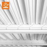 Terrassenpergola aus Aluminium für Wandmontage, weiß - Kea VII 4x3m GRINDI IN THE GARDEN - 9