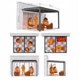 Terrassenpergola aus Aluminium, Wandmontiert, Grau - Kea VII 4x3m GRINDI IN THE GARDEN - 4