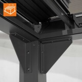 Terrassenpergola aus Aluminium, Wandmontiert, Grau - Kea VII 4x3m GRINDI IN THE GARDEN - 8