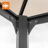 Garten Pergola Pavillon Terrassendach ALU- Libra I 3x3m GRINDI IN THE GARDEN - 8