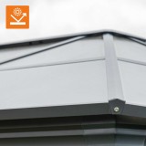 Garten Pergola Pavillon Terrassendach ALU- Libra I 3x3m GRINDI IN THE GARDEN - 9