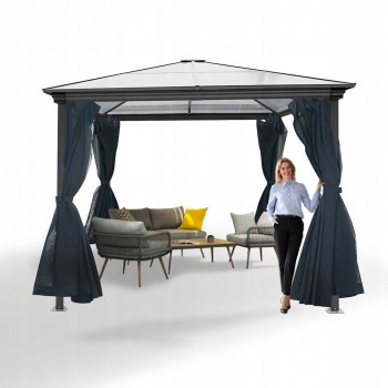 Garten Pergola Pavillon Terrassendach ALU- Libra I 3x3m GRINDI IN THE GARDEN - 2