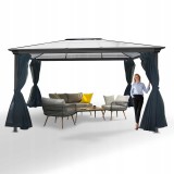 Garten Pergola Pavillon Terrassendach ALU - Libra II 4x3m GRINDI IN THE GARDEN - 2