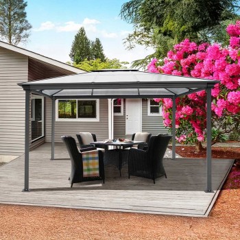 Garten Pergola Pavillon Terrassendach ALU - Libra II 4x3m GRINDI IN THE GARDEN - 5