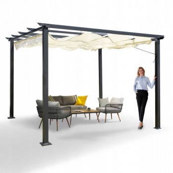 Garten Pergola Pavillon Terrassendach - Milos I 3x3m GRINDI IN THE GARDEN - 4