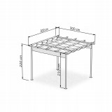 Garten Pergola Pavillon Terrassendach - Milos I 3x3m GRINDI IN THE GARDEN - 5