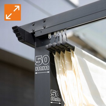 Garten Pergola Pavillon Terrassendach - Milos I 3x3m GRINDI IN THE GARDEN - 9