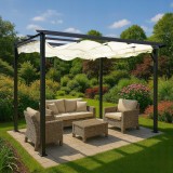 Garten Pergola Pavillon Terrassendach - Milos I 3x3m GRINDI IN THE GARDEN - 10