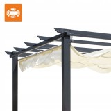 Garten Pergola Pavillon Terrassendach - Milos I 3x3m GRINDI IN THE GARDEN - 13