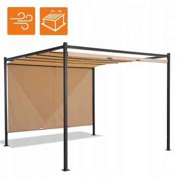 Garten Pergola Pavillon Terrassendach - Naxos 3x3m GRINDI IN THE GARDEN - 8