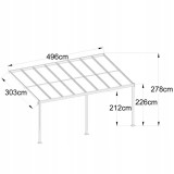 Garten Pergola Pavillon Terrassendach Wandpergola - Nea III 5x3m GRINDI - 3