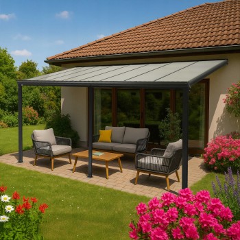 Garten Pergola Pavillon Terrassendach Wandpergola - Nea III 5x3m GRINDI - 1
