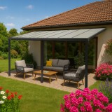 Garten Pergola Pavillon Terrassendach Wandpergola - Nea III 5x3m GRINDI - 1