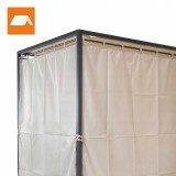 Doppel-Gartenliege mit Sonnendach, Lounge-Pavillon, Gartenschaukel - Kayan I - 207x147x205 beige GRINDI - 6