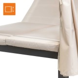 Doppel-Gartenliege mit Sonnendach, Lounge-Pavillon, Gartenschaukel - Kayan I - 207x147x205 beige GRINDI - 7