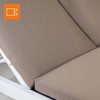 Doppel-Gartenliege mit Sonnendach, Lounge-Pavillon, Gartenschaukel - Kayan I - 207x147x205 braun GRINDI - 7