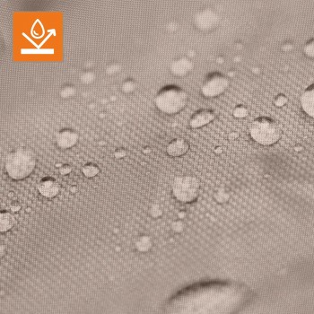 Doppel-Gartenliege mit Sonnendach, Lounge-Pavillon, Gartenschaukel - Kayan I - 207x147x205 braun GRINDI - 9