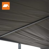 Doppel-Gartenliege mit Sonnendach, Pergola, Lounge-Pavillon  - Verula I - 195x195x195 grau GRINDI - 9