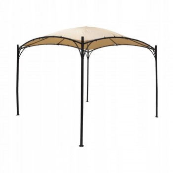 Garten Pergola Pavillon Terrassendach mit Stoffdach - Rinia - beige, 3x3m GRINDI - 1