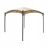 Garten Pergola Pavillon Terrassendach mit Stoffdach - Rinia - beige, 3x3m GRINDI - 1