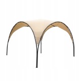 Garten Pergola Pavillon Terrassendach mit Stoffdach - Simi - beige, 3,8x3,8m GRINDI - 1