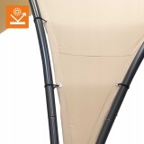 Garten Pergola Pavillon Terrassendach mit Stoffdach - Simi - beige, 3,8x3,8m GRINDI - 10