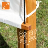 Garten Pergola Pavillon aus Holz mit verstellbares Stoffdach - Moha I - 3,2x3,1m GRINDI - 5