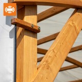 Garten Pergola Pavillon aus Holz mit verstellbares Stoffdach - Moha I - 3,2x3,1m GRINDI - 8