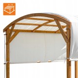 Garten Pergola Pavillon aus Holz mit verstellbares Stoffdach - Moha I - 3,2x3,1m GRINDI - 10