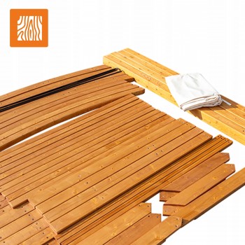 Garten Pergola Pavillon aus Holz mit verstellbares Stoffdach - Moha I - 3,2x3,1m GRINDI - 11