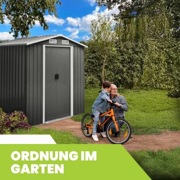 Gerätehaus Geräteschuppen Gartenhaus aus Metall - Sorbus I - 131x194x200cm GRINDI IN THE GARDEN - 11